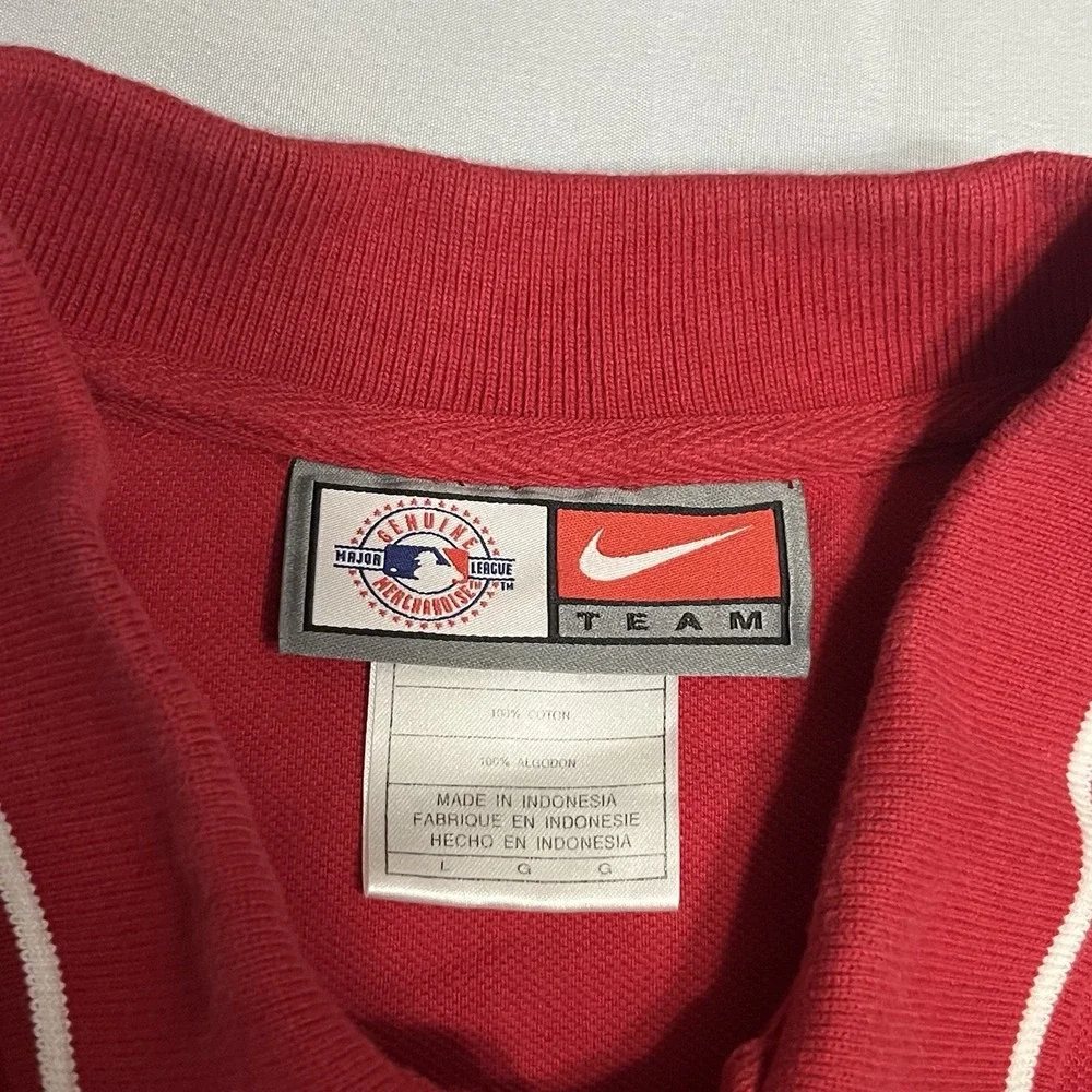Vtg Nike Team St Louis Cardinals Polo Shirt Men's XL Fit Dry Red MLB Baseball - Picture 4 of 6